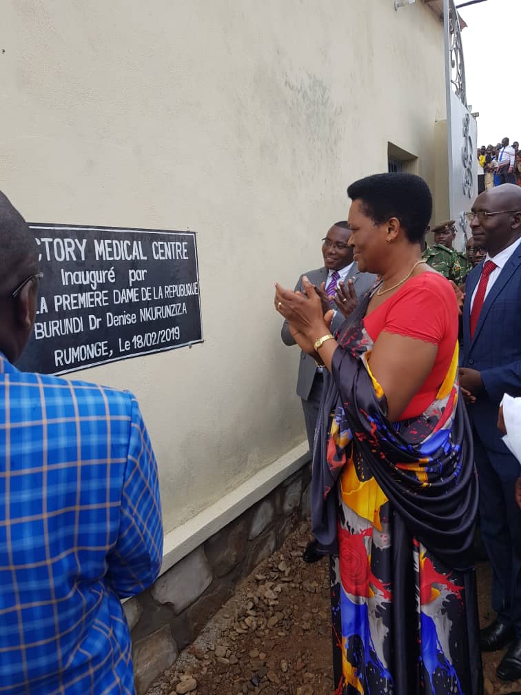 Un nouveau centre de santé inauguré par la Première Dame à Rumonge