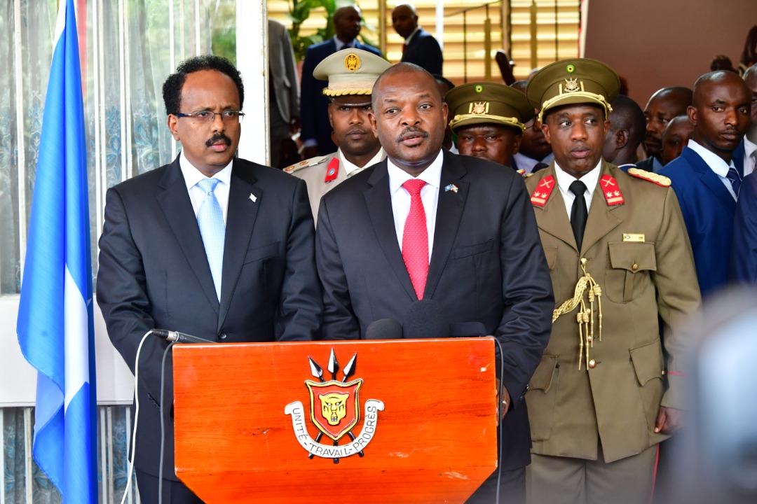 Le Président Somalien reconnaît la contribution des troupes du Burundi dans le retour à la paix en Somalie