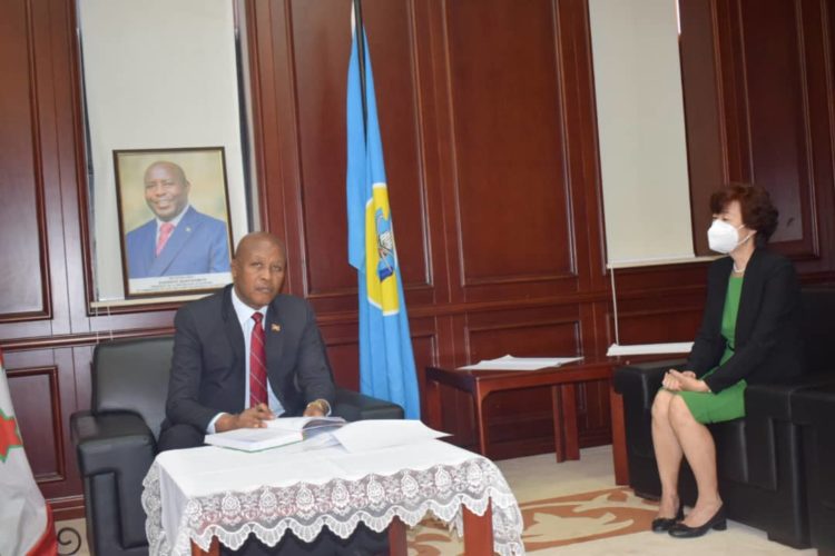 Le Vice-Président Bazombanza reçoit en audience le nouvel Ambassadeur de Chine