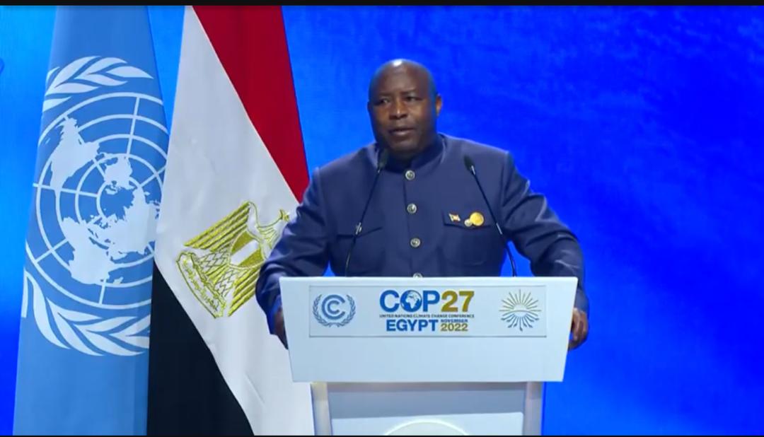 Discours prononcé par le Président de la République  SE Evariste Ndayishimiye lors de la COP27