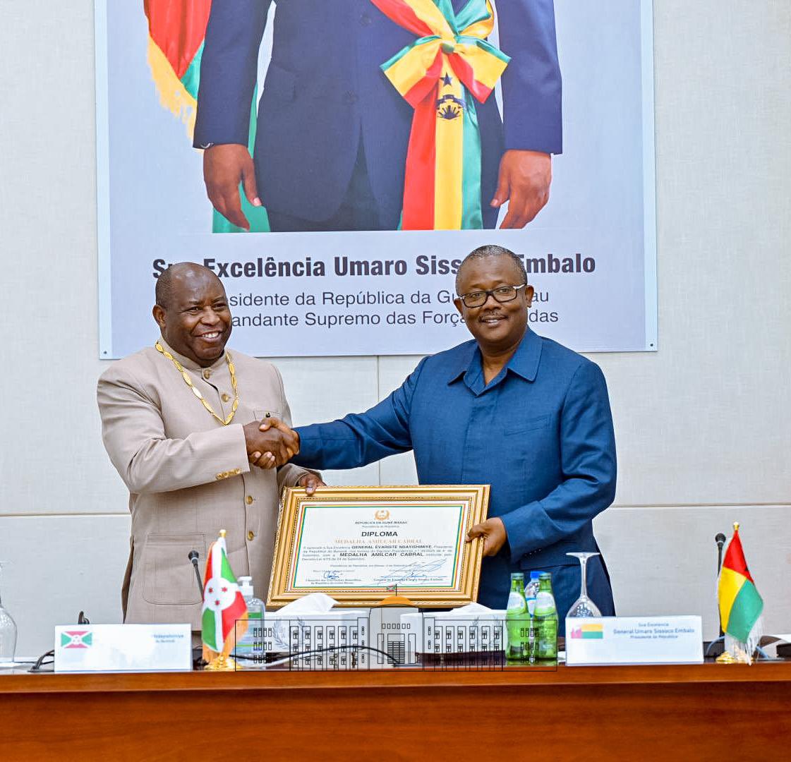 Le renforcement des relations bilatérales et d’amitié, objectif d’une visite que le Chef de l’Etat burundais vient d’effectuer en République de Guinée Bissau