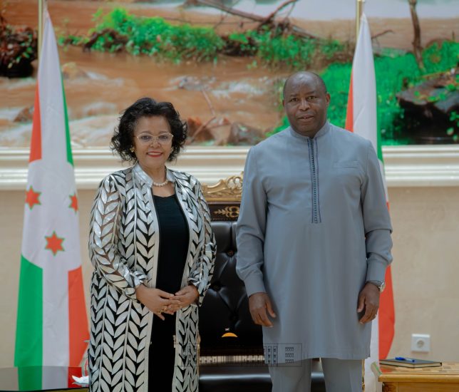 Le Président Ndayishimiye reçoit en audience la Directrice Générale de  l’Agence de développement de l’Union Africaine (AUDA-NEPAD).